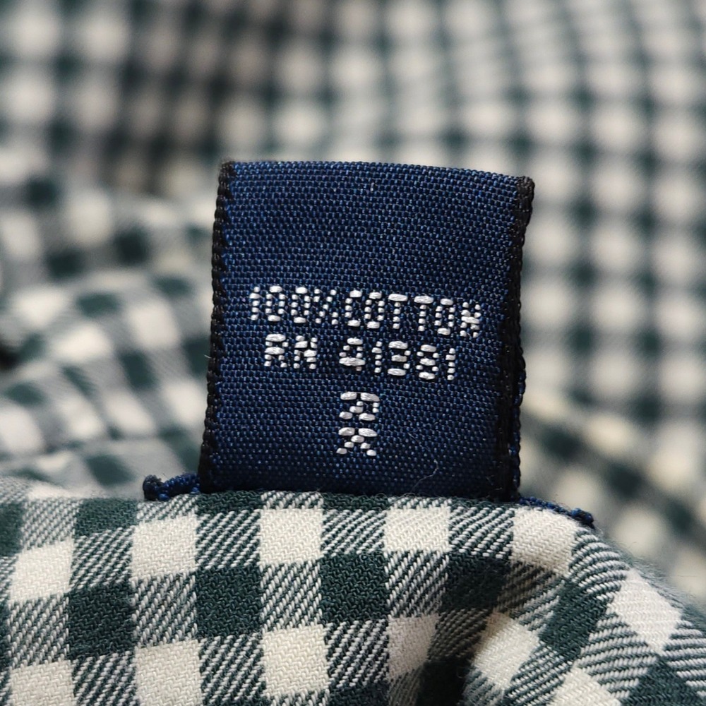 Ralph Lauren Gingham Check Long Sleeve Button Down Shirt XL Classic Fit Green - Picture 7 of 9